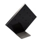 Brushed Titanium Prism Frame on Black Leatherette with 15-BJ Clip Hole Empty Display Stand for Titanium Jewelry