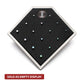 Brushed Titanium Prism Frame on Black Leatherette with 14-Pin Hole Empty Display Stand for Titanium Threadless Threaded Tops