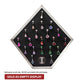 Brushed Titanium Prism Frame on Black Leatherette with 20-BJ Clip Hole Empty Display Stand for Titanium Jewelry