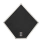 Brushed Titanium Prism Frame on Black Leatherette with 20-Pin Hole Empty Display Stand for Titanium Threadless Threaded Tops