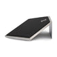 Brushed Titanium Prism Frame on Black Leatherette with 20-Pin Hole Empty Display Stand for Titanium Threadless Threaded Tops
