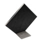 Brushed Titanium Prism Frame on Black Leatherette with 20-Pin Hole Empty Display Stand for Titanium Threadless Threaded Tops