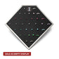 Brushed Titanium Prism Frame on Black Leatherette with 33-Pin Hole Empty Display Stand for Titanium Threadless Threaded Tops