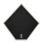 Brushed Titanium Prism Frame on Black Leatherette with 33-Pin Hole Empty Display Stand for Titanium Threadless Threaded Tops