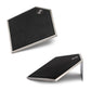 Brushed Titanium Prism Frame on Black Leatherette with 33-Pin Hole Empty Display Stand for Titanium Threadless Threaded Tops