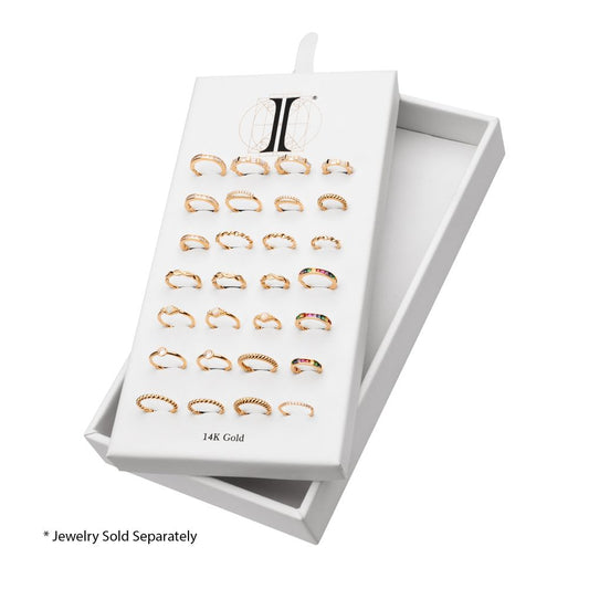 28 Hole White Leatherette Pad for 14Kt Gold Hinged Segment Clickers