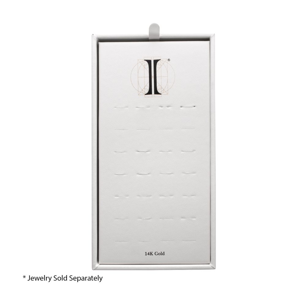 28 Hole White Leatherette Pad for 14Kt Gold Hinged Segment Clickers