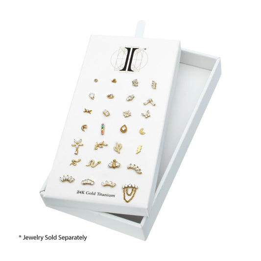 28 Hole White Leatherette Pad for 24Kt Gold PVD Titanium Tops