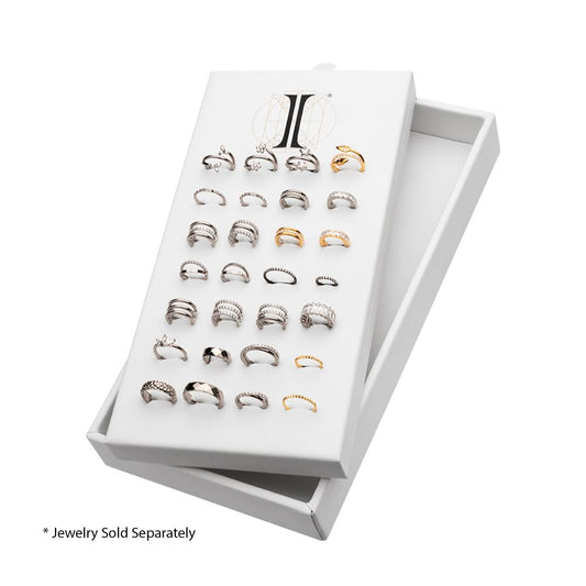 28 Hole White Leatherette Pad for Titanium Hinged Segment Clickers
