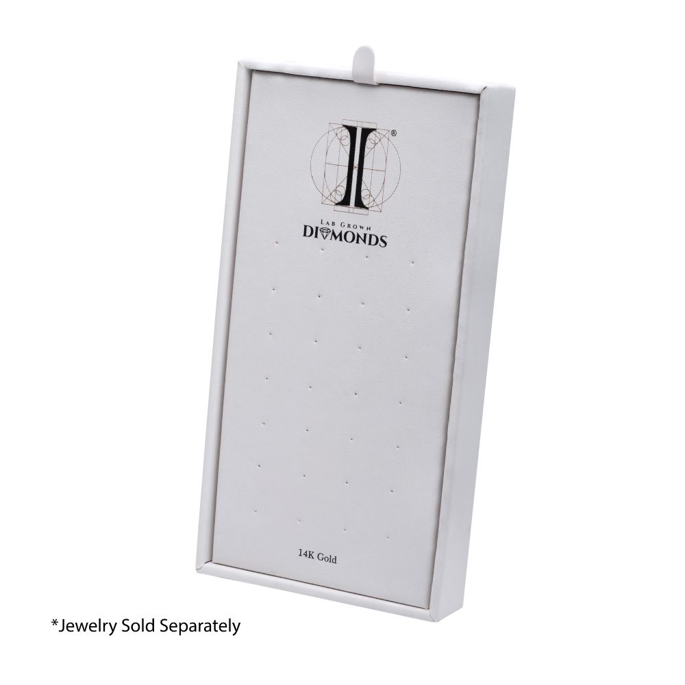 28 Hole White Leatherette Pad for 14Kt Gold Lab-Grown Diamond Tops