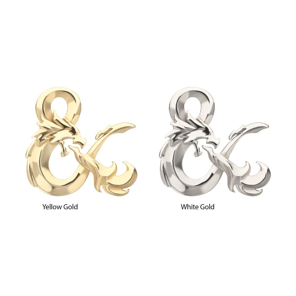 14Kt Gold Dungeons & Dragons 3D Ampersand Logo Threadless Top