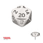 Titanium Dungeons & Dragons 3D Flat Back Dice Threadless Top