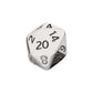 Titanium Dungeons & Dragons 3D Flat Back Dice Threadless Top