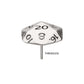Titanium Dungeons & Dragons 3D Flat Back Dice Threadless Top
