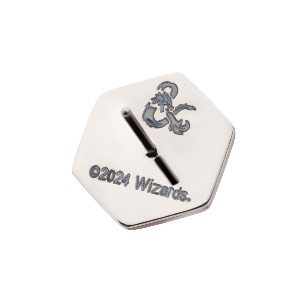 Titanium Dungeons & Dragons 3D Flat Back Dice Threadless Top