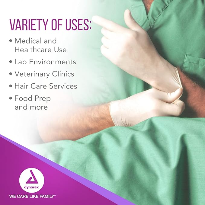 Dynarex Safetouch Sterile Latex Surgical Gloves, Powder-Free