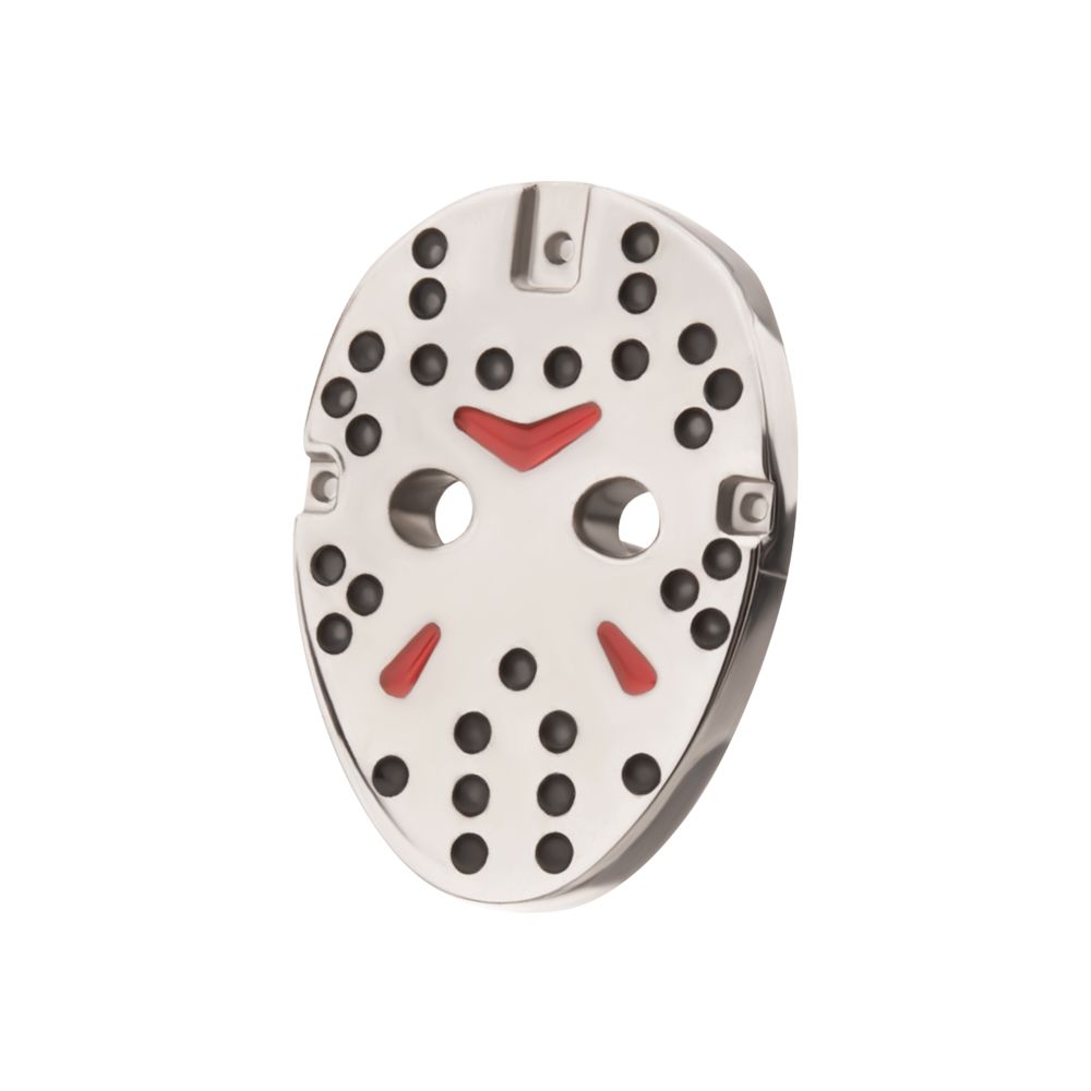 Titanium-Threadless Enamel Friday The 13th Jason Mask Top
