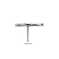 14Kt White Gold Friday The 13th Jason Mask Threadless Top