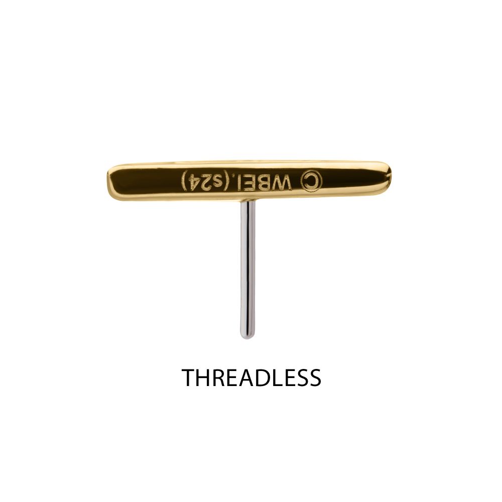 14Kt Gold Harry Potter Deathly Hallows Threadless Top