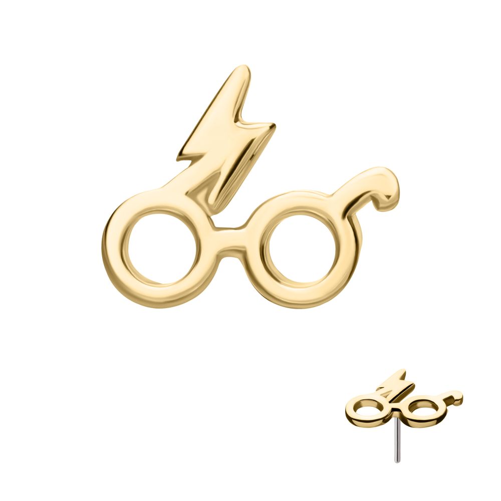 14Kt Harry Potter Eyeglasses Threadless Top