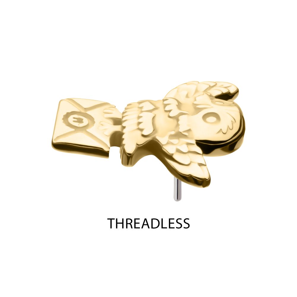 14Kt Gold Harry Potter Hedwig Threadless Top