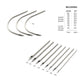 Tri-Beveled Ultra-Sharp Tips Biomedical-Grade Silicone Coated Piercing Needles Sample Pack (20 needles per box)