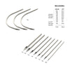 Tri-Beveled Ultra-Sharp Tips Biomedical-Grade Silicone Coated Piercing Needles Sample Pack (20 needles per box)