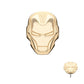 14Kt Yellow Gold Marvel Iron Man Face Threadless Top