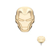14Kt Yellow Gold Marvel Iron Man Face Threadless Top