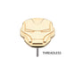 14Kt Yellow Gold Marvel Iron Man Face Threadless Top