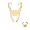 14Kt Yellow Gold Marvel Loki Helmet Logo Threadless Top