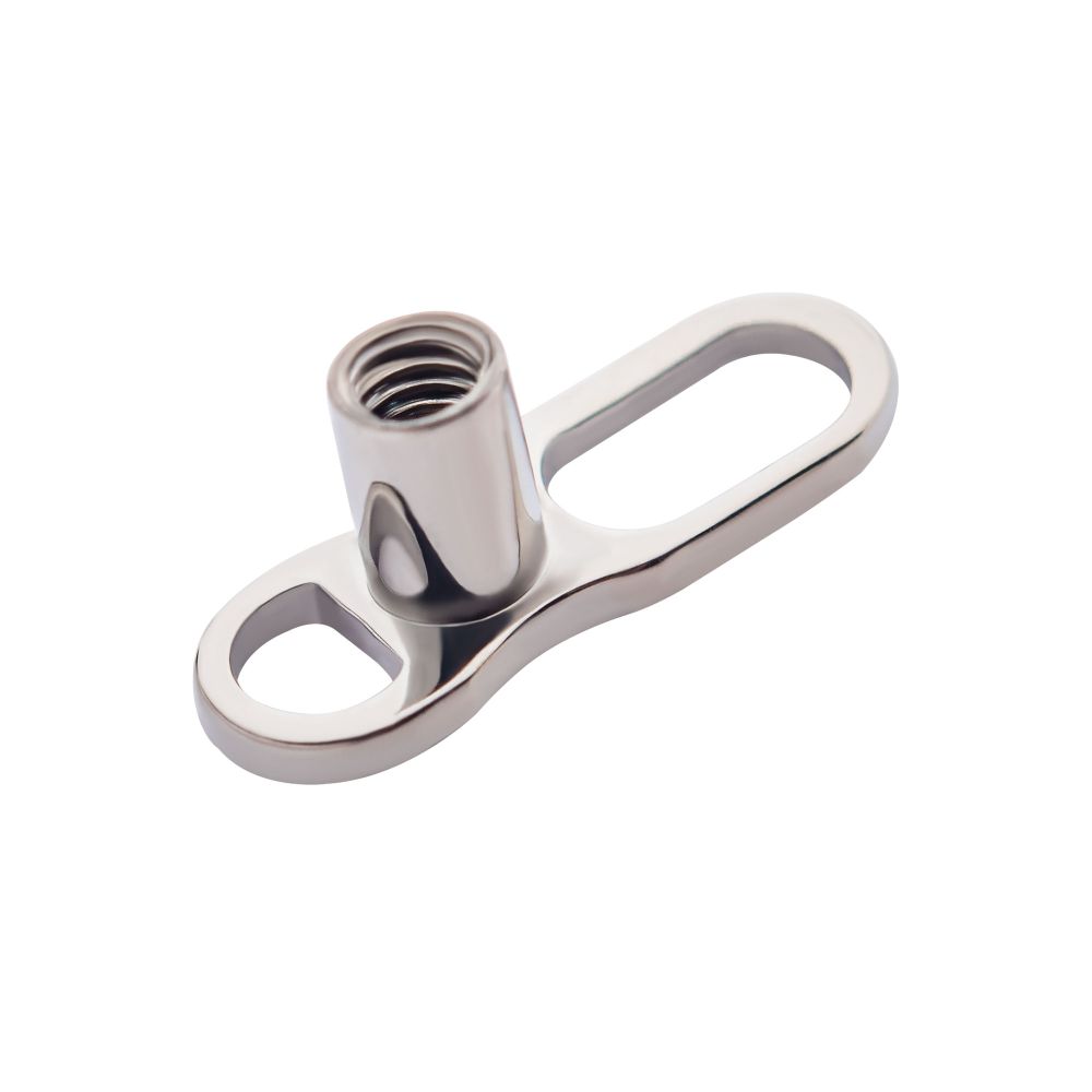 Titanium-Internally Threaded Microdermal V2 Anchor Base with 14g Threading