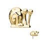 14Kt Yellow Gold Nickelodeon Gary the Snail Threadless Top
