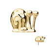 14Kt Yellow Gold Nickelodeon Gary the Snail Threadless Top