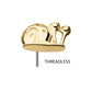 14Kt Yellow Gold Nickelodeon Gary the Snail Threadless Top