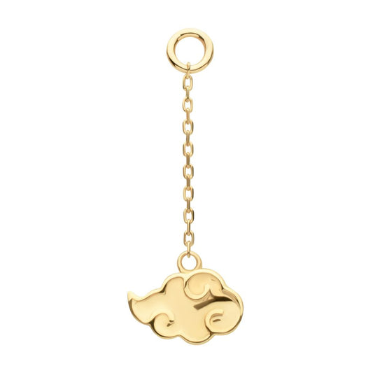 14Kt Yellow Gold Naruto Shippuden Akatsuki Cloud Symbol Dangle Charm
