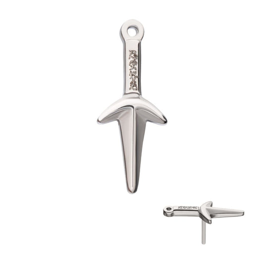 Titanium Threadless Naruto Shippuden Kunai Knife Top