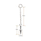 14Kt White Gold Naruto Shippuden Kunai Knife Dangle Charm