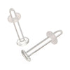 Glass Labret Retainer with Clear Silicone O-Ring