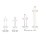 Glass Labret Retainer with Clear Silicone O-Ring