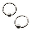 Niobium Captive Bead Ring with Titanium Attached Ball