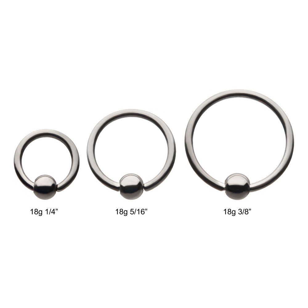 Niobium Captive Bead Ring with Titanium Attached Ball