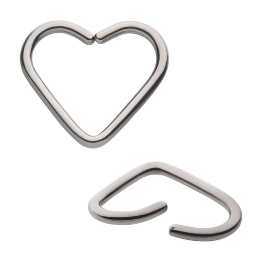 Niobium Heart Seamless Split Ring
