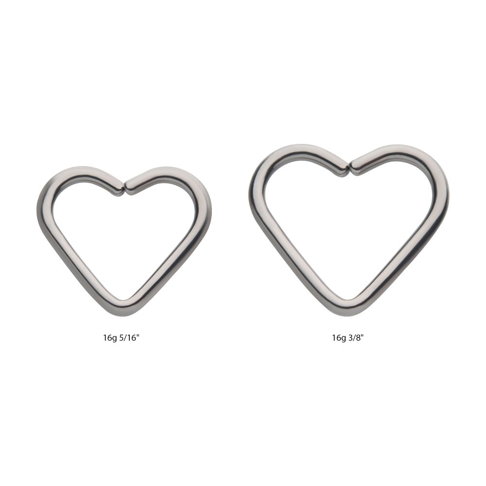 Niobium Heart Seamless Split Ring
