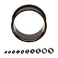 Black PVD Titanium Single Flare Basic Tunnel | Sold by piece