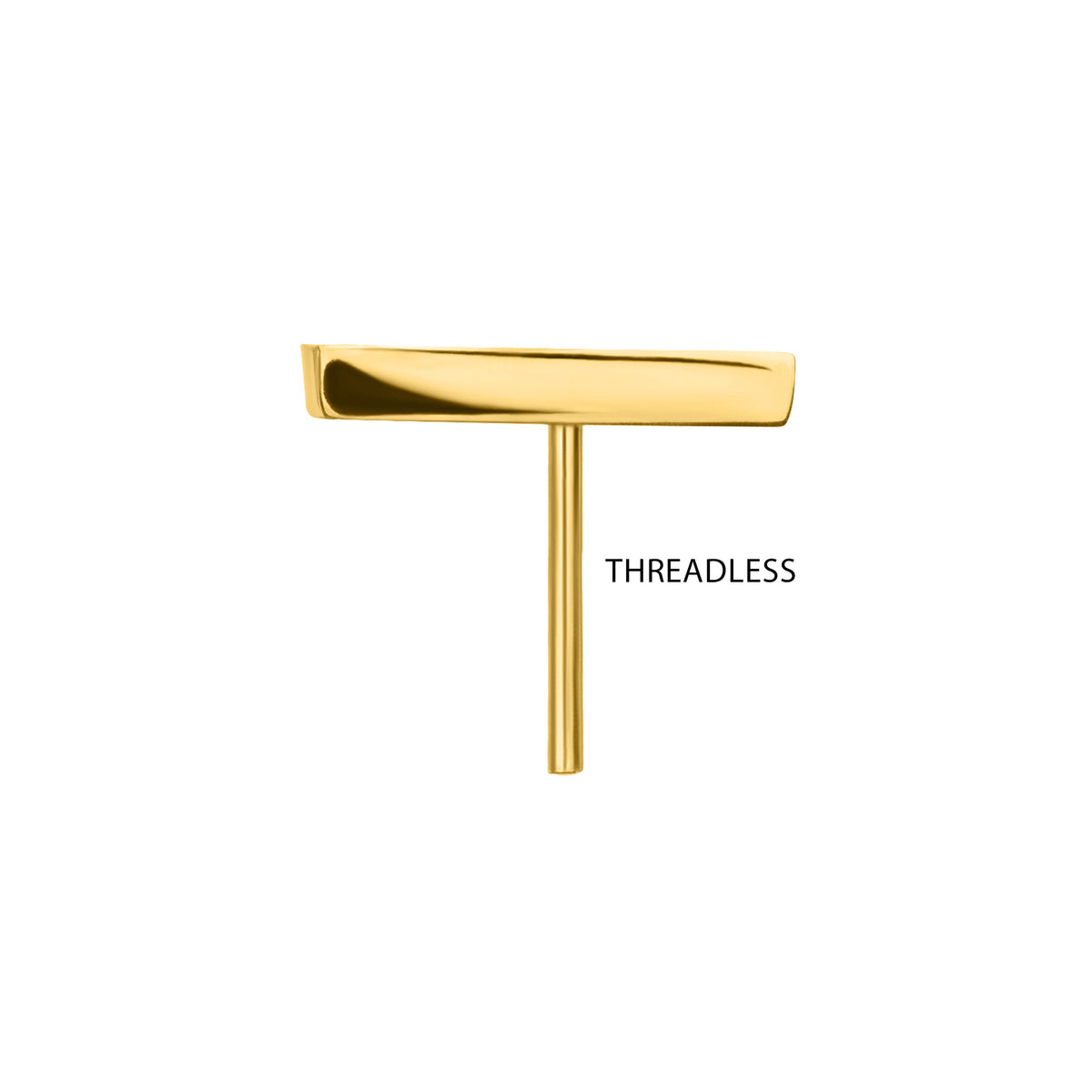 24kt Gold PVD Titanium Threadless DC Comics Superman Logo Top