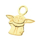 14Kt Yellow Gold Star Wars Grogu The Mandalorian Baby Yoda Charm