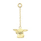 14Kt Yellow Gold Star Wars Grogu The Mandalorian Baby Yoda Dangle Charm
