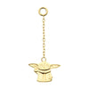 14Kt Yellow Gold Star Wars Grogu The Mandalorian Baby Yoda Dangle Charm