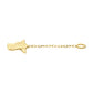 14Kt Yellow Gold Star Wars Grogu The Mandalorian Baby Yoda Dangle Charm